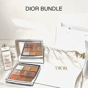 Dior bundle backstage Pigmented eyeshadows palette+drawstring pouch+ skin care
